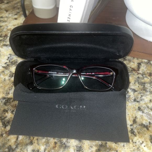 COACH HC6089 5484 Red Sand Gradient Women's Eyeglass Frames 51-16-135 Red - Picture 1 of 11